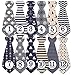Nautical Baby Boy Monthly Milestone Tie Stickers for First Year 12 Pcs. Set Newborn Months No Glare Photo Props Necktie Onesie Stickers, Registry Shower Gift & Scrapbook Photo Memory Keepsake