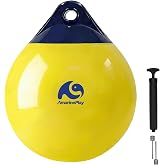 Boat Buoy Ball Anchor Buoy Float,9/12/15/18/25Inch Round Boat Fender Ball | Boat Mooring Buoy Ball,Inflatable Dock Bumper Ball Boat Buoy Bumper for Docking/Anchor,Marine Grade Soft Vinyl Protect Boat