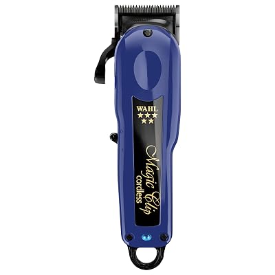 Wahl Professional 5 Star Cordless Magic Clip Clipper, Cordless Operation, Stagger-Tooth Blade, 100 Minute Runtime, Midnight Blue