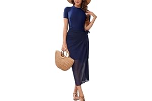 IDOPIP Muslim Burkini Swimsuit for Women Modest Islamic Swimwear with Beach Skirt + Cover up Sarong + Pants 4PCS Bathing Suit