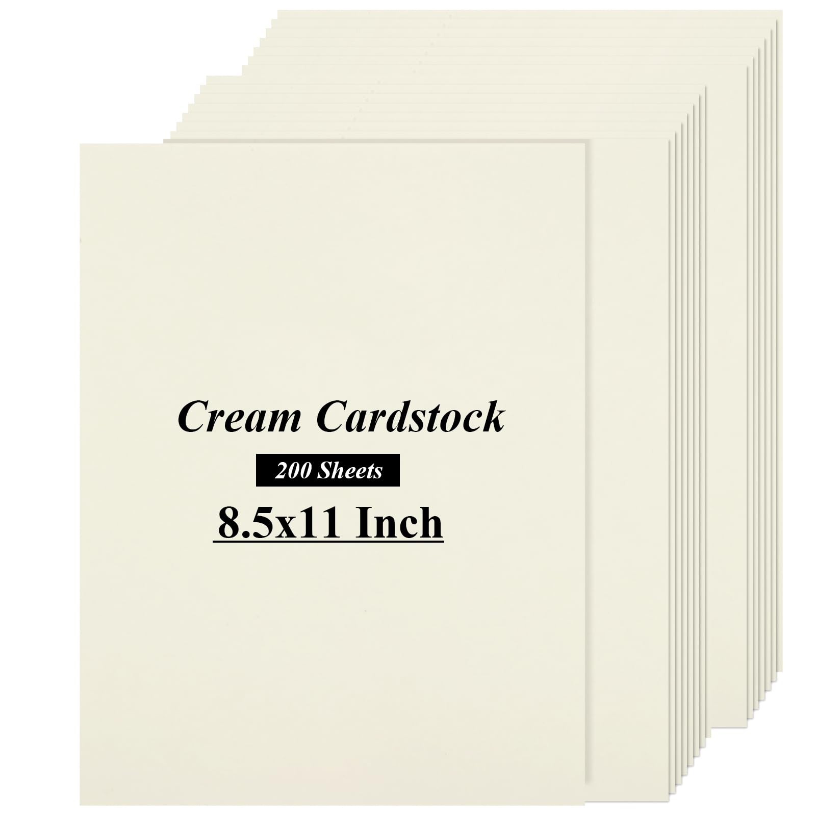 Photo 1 of QTLCOHD 200 Sheets Cream Cardstock 8.5 x 11 Off White Cardstock 110lb Ivory Cardstock Paper Printer Paper for Certificates, DIY Card Making, Invitations, Business Cards