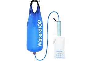 Waterdrop Gravity Water Filter Straw, Camping Water Filtration System, Water Purifier Survival for Travel, Backpacking and Em