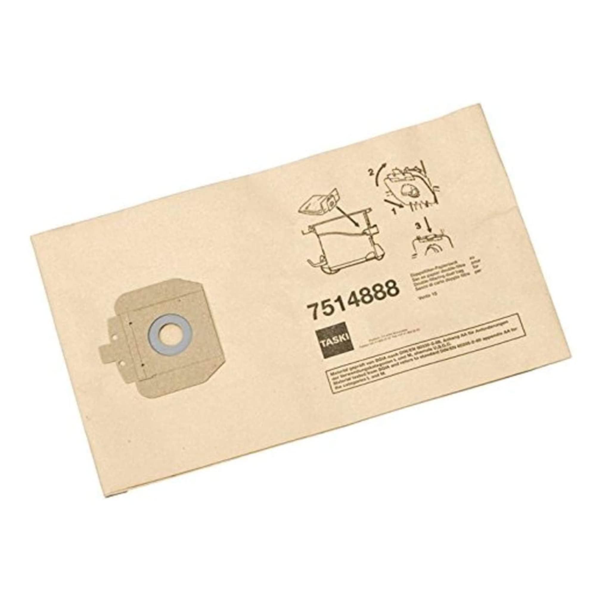 TASKI 7514888 Disposable Dust Bags for Vento 15/15S (Pack of 10)
