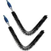 Tuxihapp Long Handle Car Engine Cleaning Brush, Hard Bristle Detail Brush | Automotive Wash Brushes, Flexible Bendable Vehicle Detailing Brush for Car Radiator Dryer Vent, Engine Oil Residue