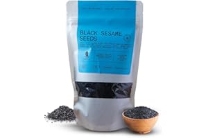 Quintal Mx Premium Quality Black Sesame Seeds - 100% Natural Mexican Sourced Sesame Seeds Whole - Ajonjoli Negro - Gluten Free - Vegan - Non GMO - Perfect For Black Sesame Paste - 6 Oz Resealable Bag