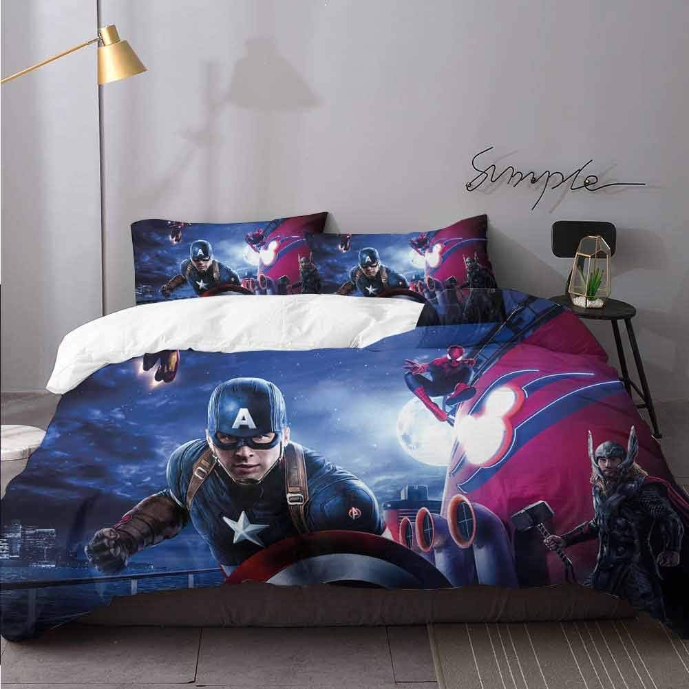 Captain America 3 Piece Duvet Cover Set