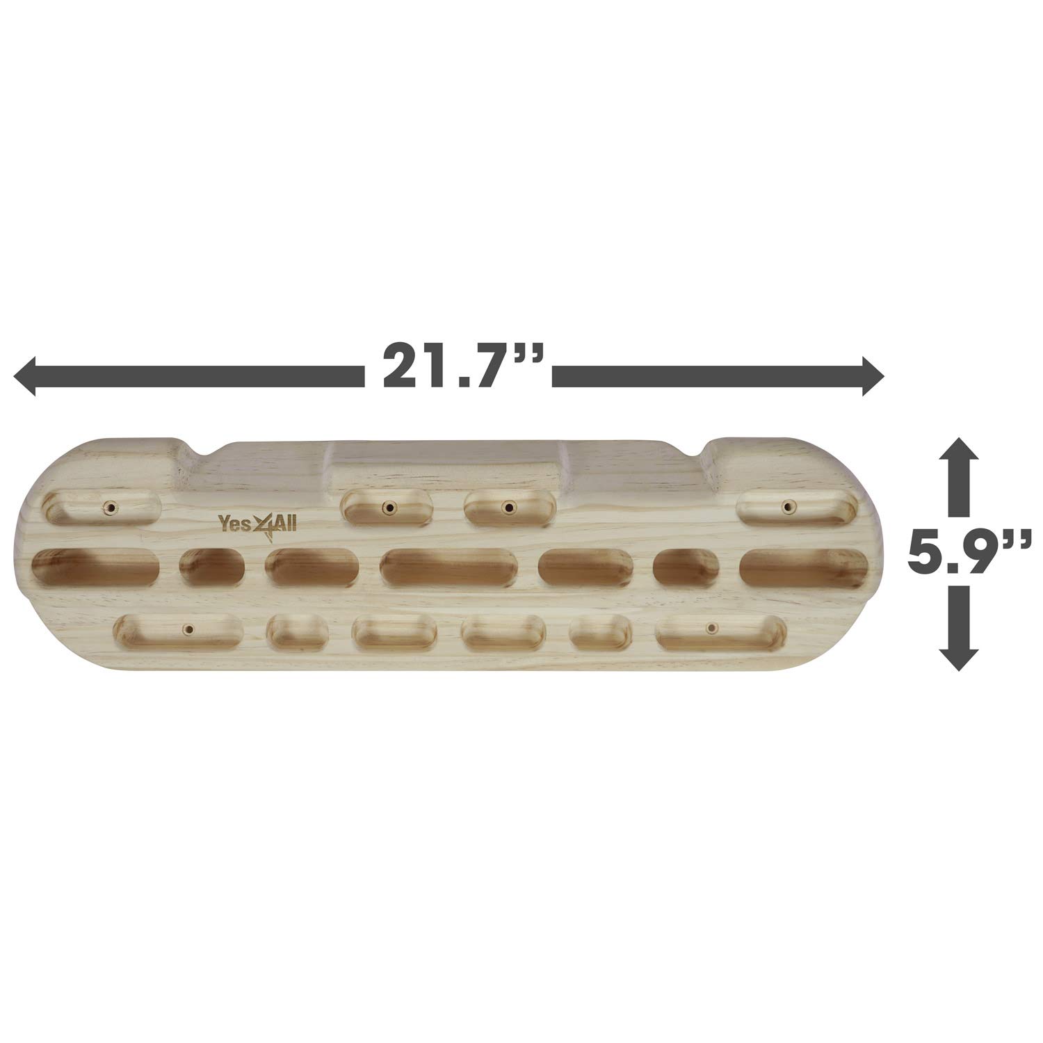 Yes4All Wooden Hang Board/Climbing Board for Doorway - Hand Strengthener Equipment for Training Finger, Grip and Pull Up