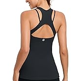 RUNNING GIRL Workout Tank Tops with Built in Bras for Women,Compression Shirt Strappy Back Athletic Yoga Tops