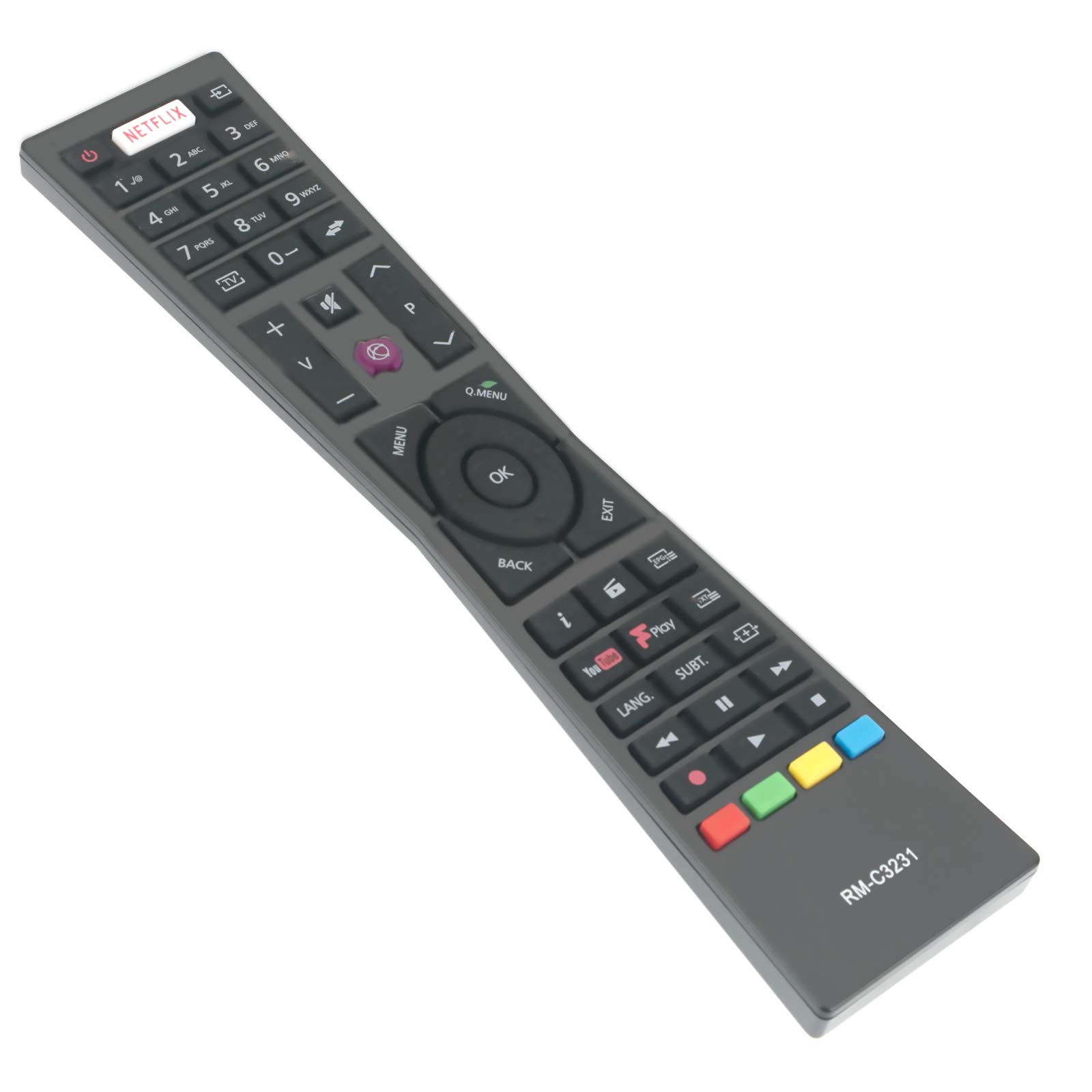 RM-C3231 Replace Remote Control -VINABTY RMC3231 Remote Control for JVC LT-32C660 LT-49C860 LT-43C870 LT-24C660 LT-43C860 LT-49C770 LT-55C860 LT-32C666 LT-40C860 LT43C680 LT43C862 LT-43C862 LT-49C760