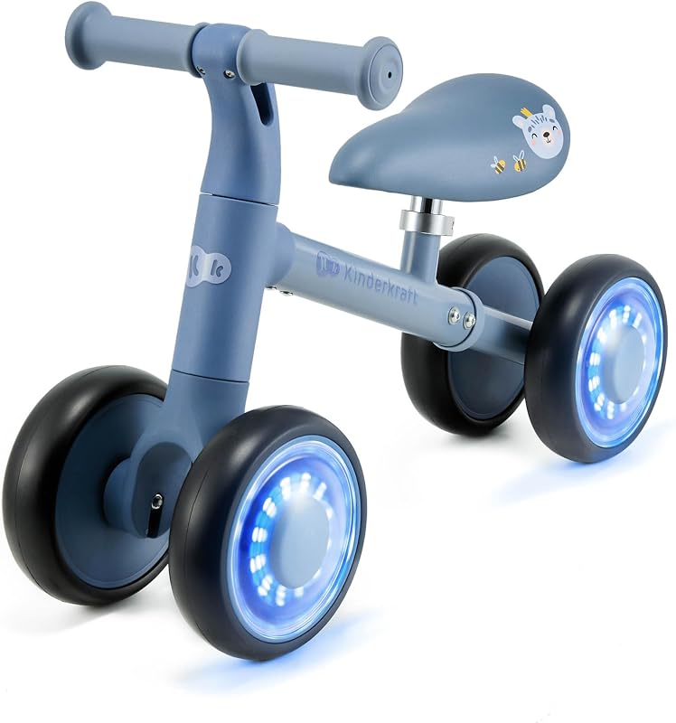 Cutie Flash Bicicleta de aprendizagem para crianças, sem pedais, rodas com luzes LED, design moderno, construção segura, para crianças a partir de 1 ano