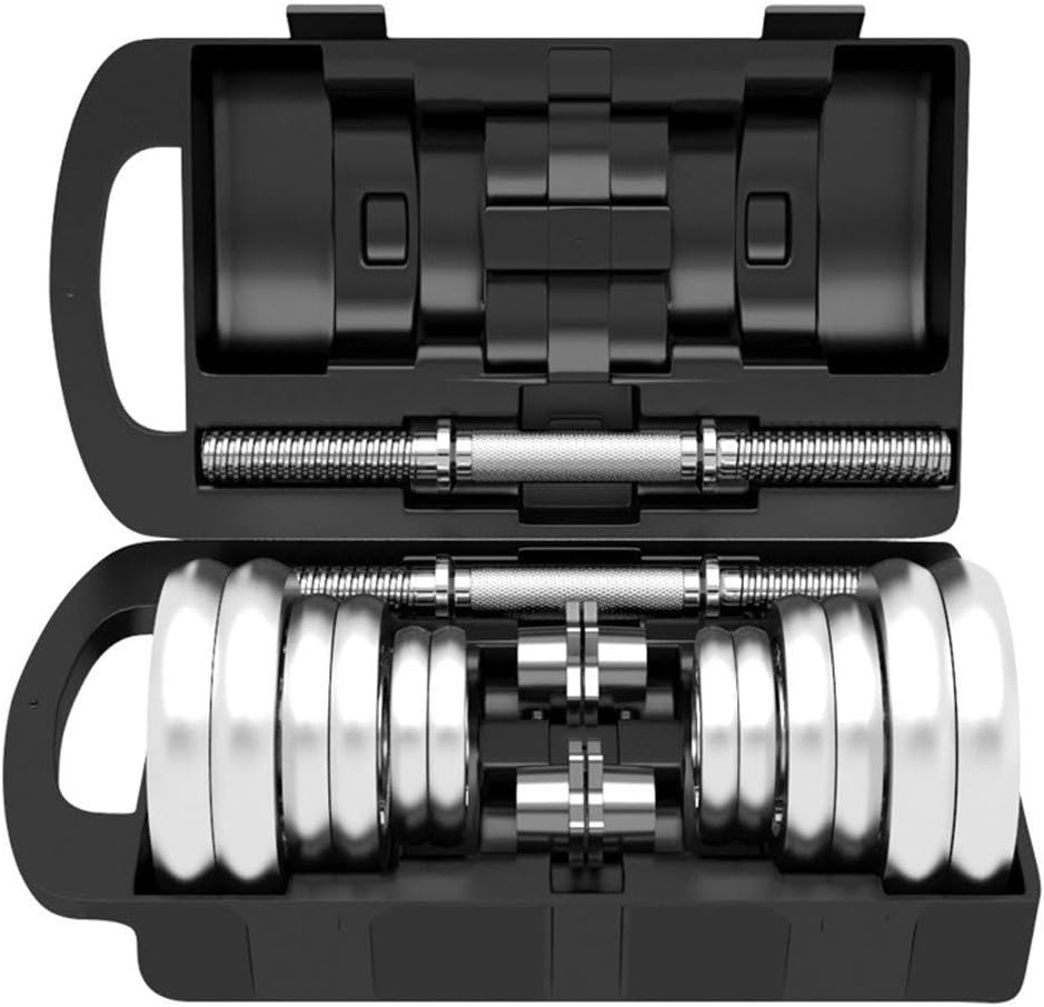LOFAMI Dumbbell Dumbbells Barbell Lifting Electroplated Dumbbell Set Adjustable Dumbbell Weight Set Barbell Connector for Gym Home Bodybuilding Training Dumbbell Dumbbells Barbell Lifting