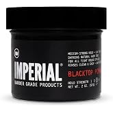 Imperial Barber Grade Products | Blacktop Pomade, 2 oz | TSA Approved | Travel Sized | Medium-Strong Hold | Low Shine | Water-Based | Black Tint for Gray Hair