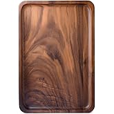 Bamber Wood Rectangular Serving Trays, Medium, Black Walnut, 13.4 x 9 Inches