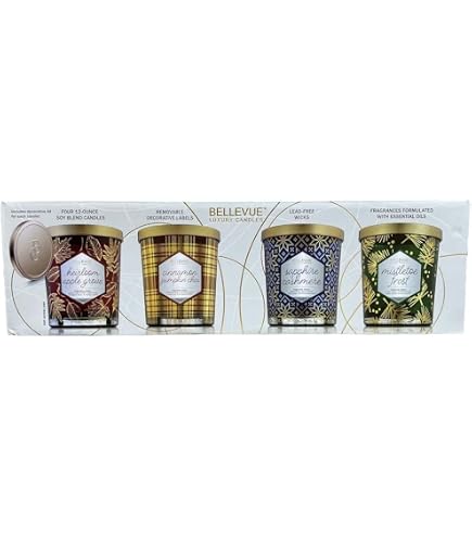 Amazon.com: Bellevue Luxury Candle | Ember & Tobacco Luxury Scented Candle  – 12 oz | Soy Blend Wax | Dual Wick | Warm Smoky Home Fragrance