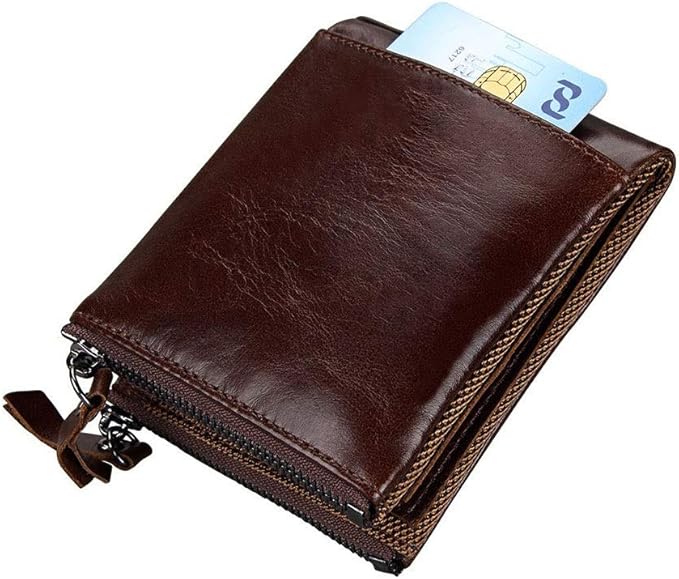 Carteras para Hombre Cartera for Hombre Antirrobo RFID Primera Capa