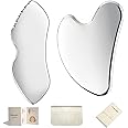FSwsawX Stainless Steel Gua Sha Facial Tools, Face Comb & Massager Metal Gua sha Tool for Blood Circulation & Lymphatic Drainage, Body and Face Gua Sha Stone for Tighten Skin