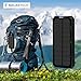 Premium Solar Phone Charger Power Bank 10000mAh SOLARTECH Waterproof Solar Battery Charger, With Dual USB Port, LED Flashlight, For iPhone, Samsung, Perfect for Hiking, Camping, Poolside (Black)