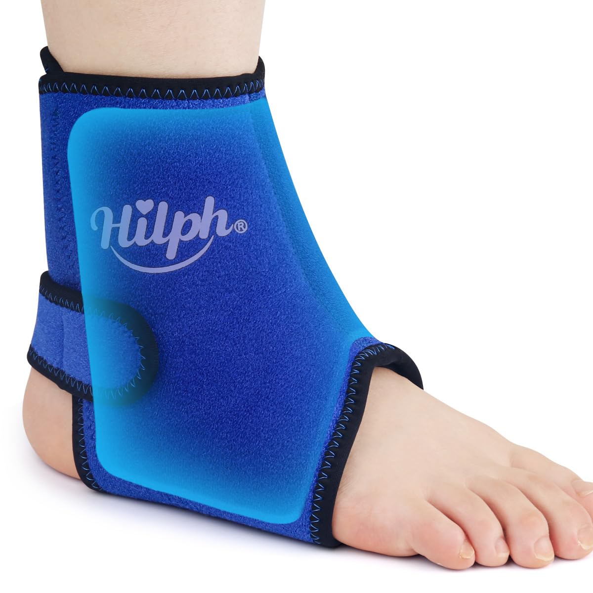 Photo 1 of Hilph Ankle Ice Pack Wrap for Kids Women, Reusable Washable Ankle Brace with Hot Cold Therapy Gel Pack for Sprained & Broken, Swelling, Fractured, Bruises