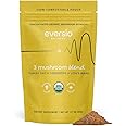 Eversio Wellness 3 Mushroom Blend - Awaken Blend 60 Servings (60g) Mushroom Powder Blend for Mushroom Coffee or Smoothies - Lions Mane, Turkey Tail, and Cordyceps - >32% Beta-D-Glucans!