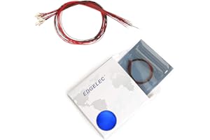 EDGELEC 20pcs Prewired 1206 Blue SMD LED Light Emitting Diode DC 3V Micro Litz Length 7.8in. (20cm) Soldered Mini LED Lights for DIY Manual Model Toy Decoration