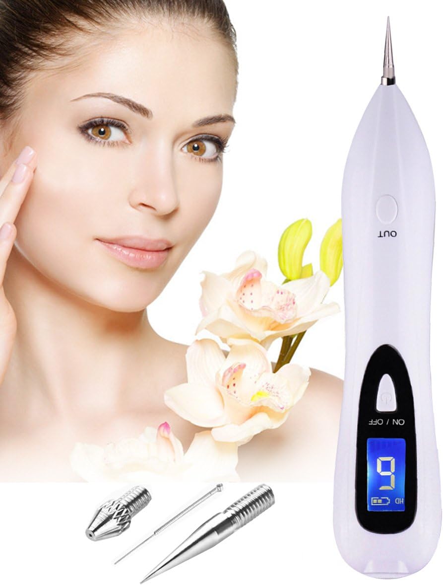 Mole Removal Pen with LCD Display, Aappy Portable USB Charging Dot Dark Spot Skin Tag and Tattoo Remover Beauty Skin Machine (M 2)