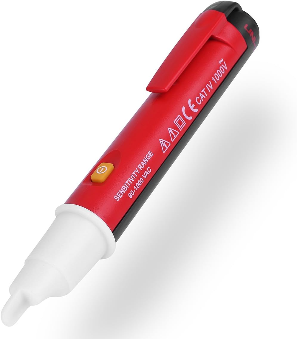 Non Contact Voltage Detector Pen, UT12B AC Voltage Tester 90V-1000V with LED Flashlight & Alarm Mode Electrical Tools