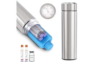 BOGUSH 60H Insulin Pens Cooler Travel Case Medication Cooler for Travel TSA Approved Medicine Cooler Medical Diabetic Travel Cooler Bag Epipen Carry Case (Silver)