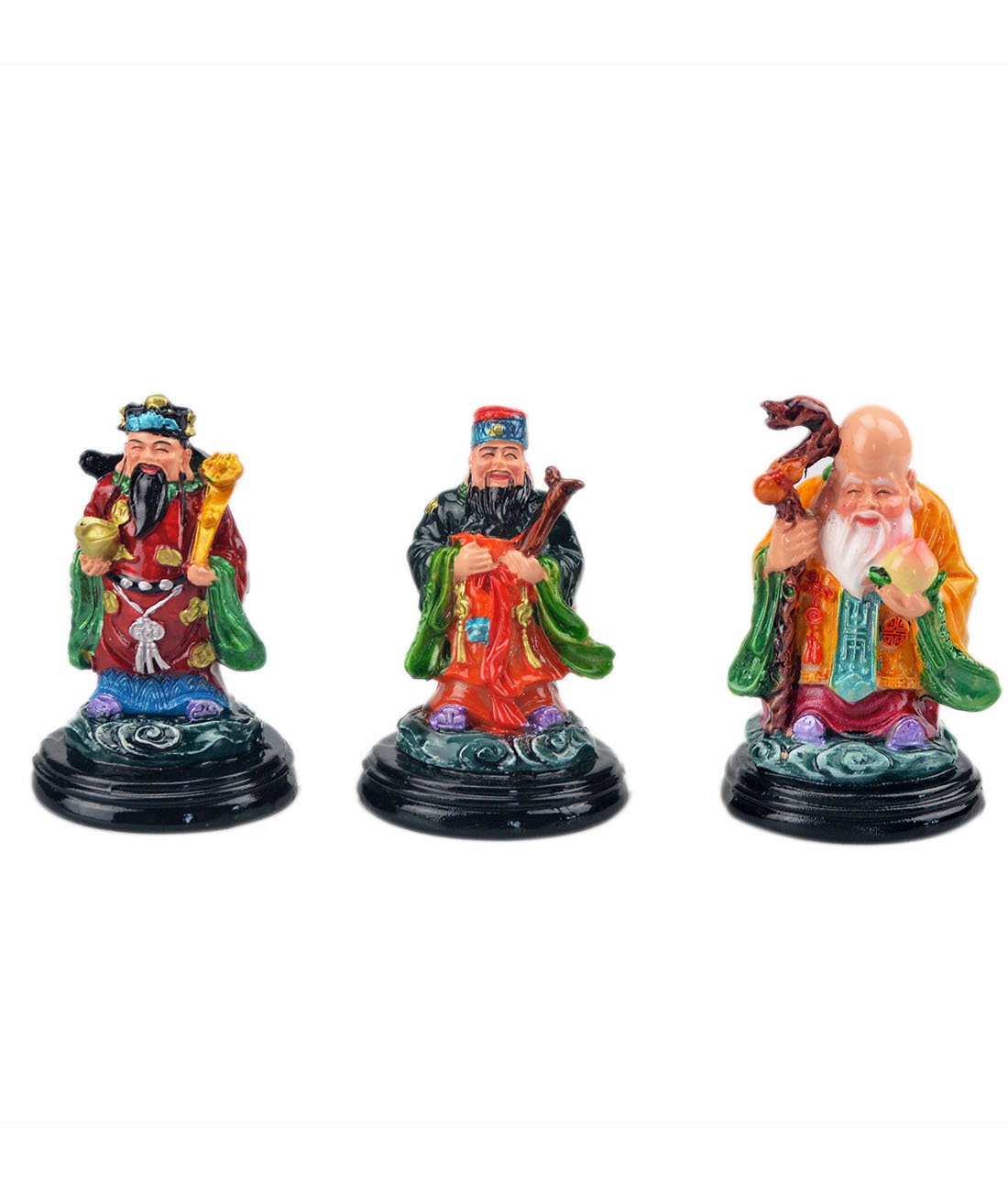 Feng Shui Painting Fuk Sau/fengshui Three Gods W Free Mxsabrina Red String Bracelet D1035