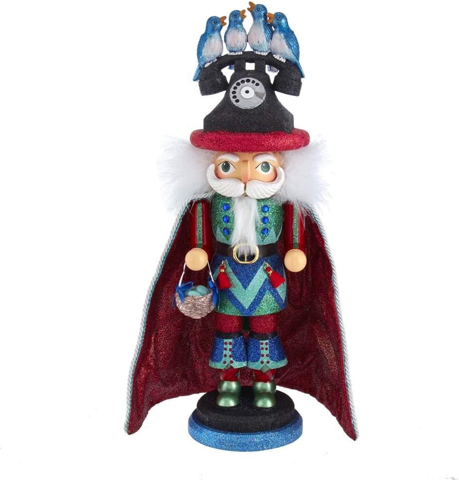 Nutcrackers - Kurt S. Adler 17.5-Inch Hollywood 12 Days of Christmas Four Calling Birds Nutcracker, Multi