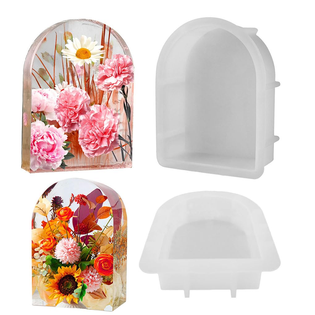 FineInno Deep Resin Moulds Large Soap Silicone Moulds Bookends Resin Casting Mould Paperweight Epoxy Mold DIY Craft for Flowers Preservation Insect Specimens