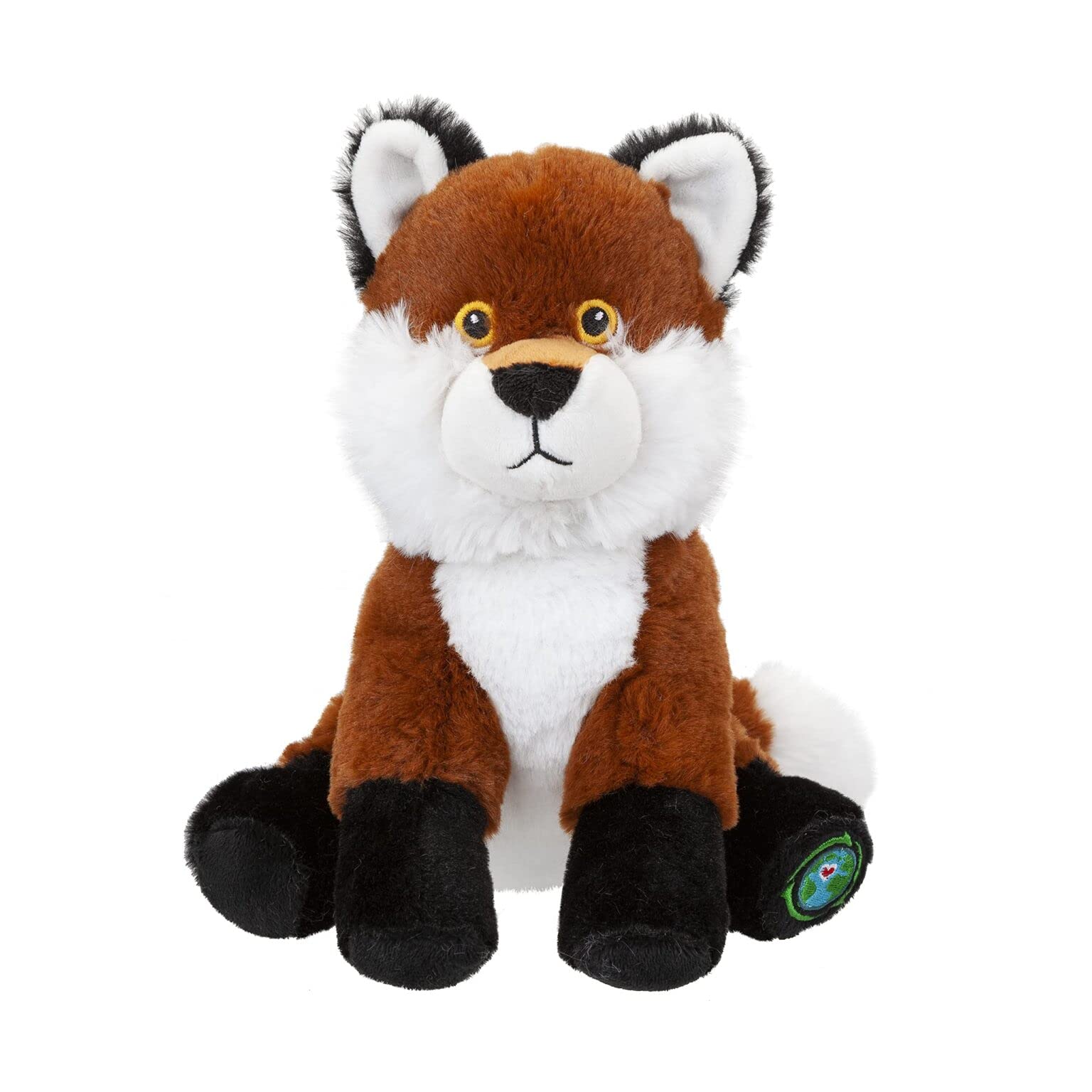 PMS VFM - Fox 23cm Eco Friendly Toy - Super Soft Cuddly Wild Animal Fluffy Plush With Embroidered Details 100% Recycled Material - Your Planet