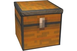 DoubleDeckerCouchParty Large 14 x 14 Fabric Pixelated Box -| Birthday Party Supplies | Storage Decoration and Prop, Big Birthday Box | Storage Bin Chest With Lid Gift Accessory (Chest Block)