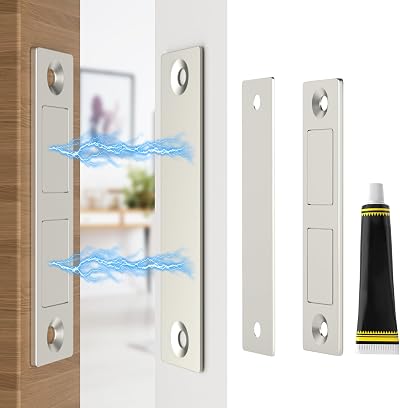 Jiayi Adhesive Magnetic Door Catch 2 Pack Ultra Thin Self Adhesive