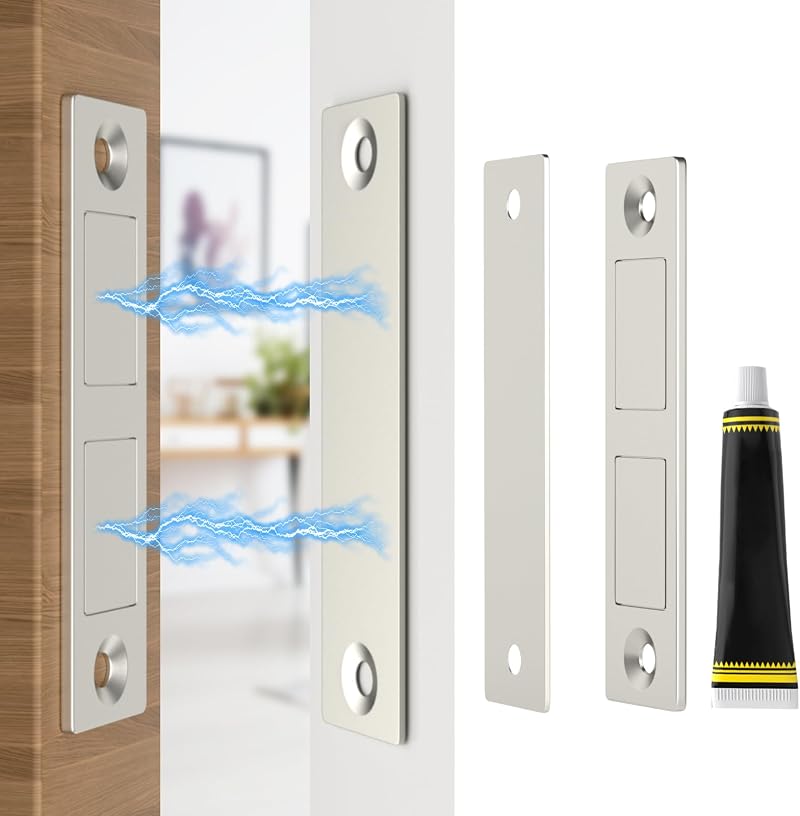 Jiayi Adhesive Magnetic Door Catch 2 Pack Ultra Thin Self Adhesive