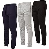 Ultra Performance 3 Pack Mens Lightweight Joggers for Men Casual Lounge Jogger Sweatpants with Pockets (SM - 4X)
