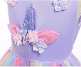 URAQT Unicorn Costume Purple Dress with Necklace Headband Kids Toddlers 150cm view 4