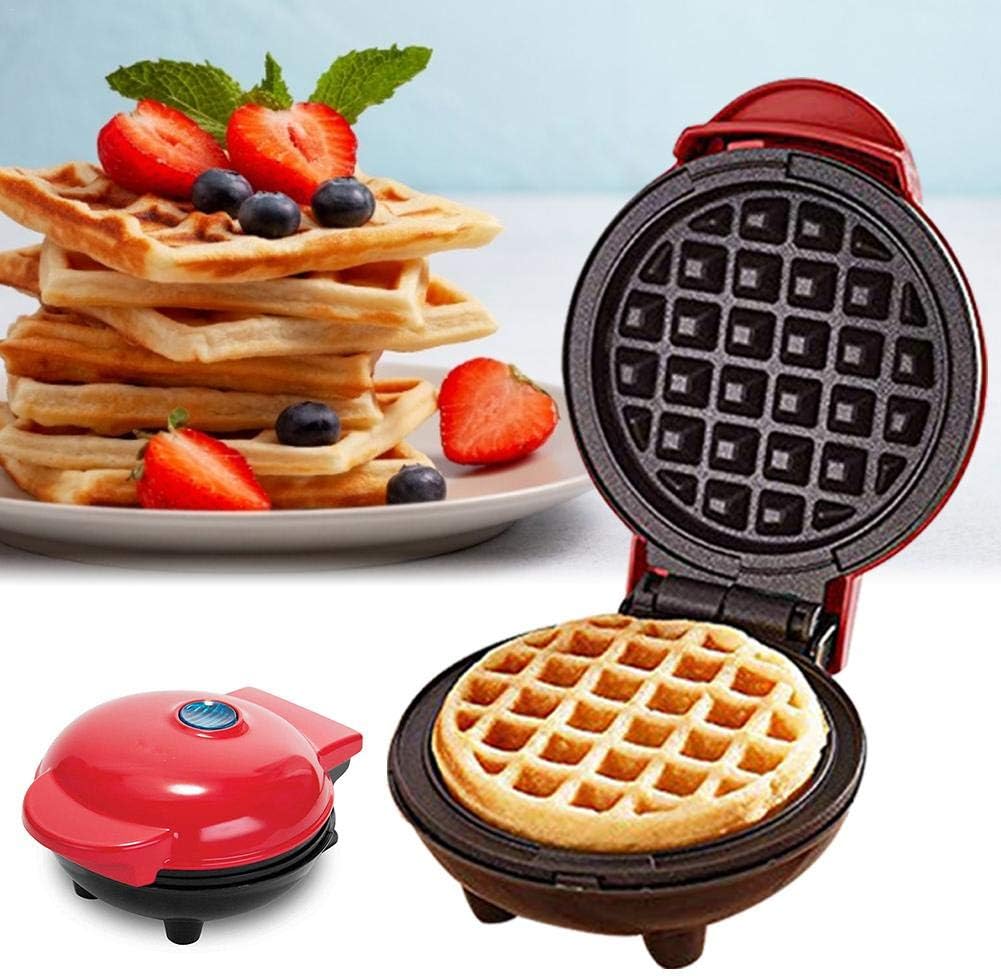 Household Round Waffle Maker 350W Non Stick Electric Cake Maker Machine for Pancakes Cookies
