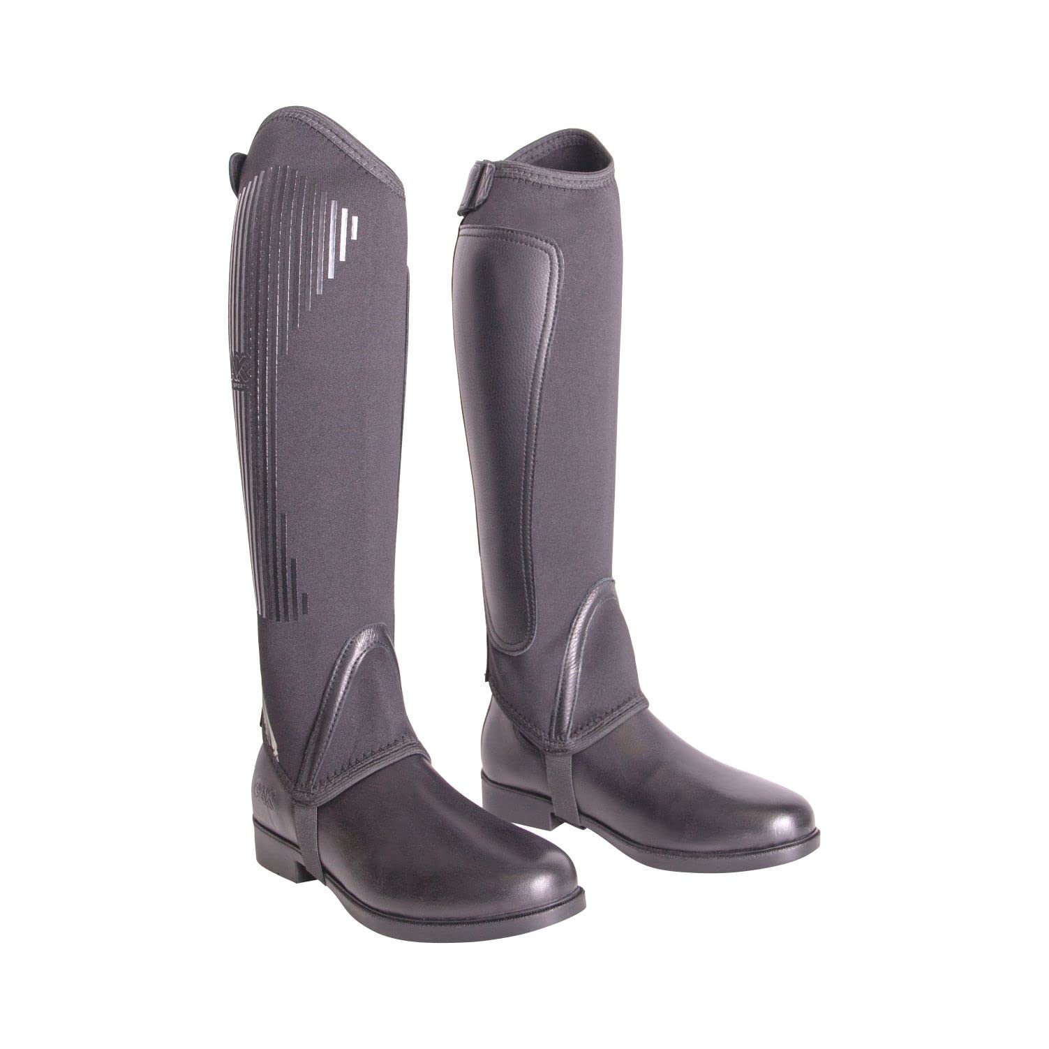 AK STRETCHY Neoprene Horse Riding Half Chaps AKRS-2151 (Black, XL)