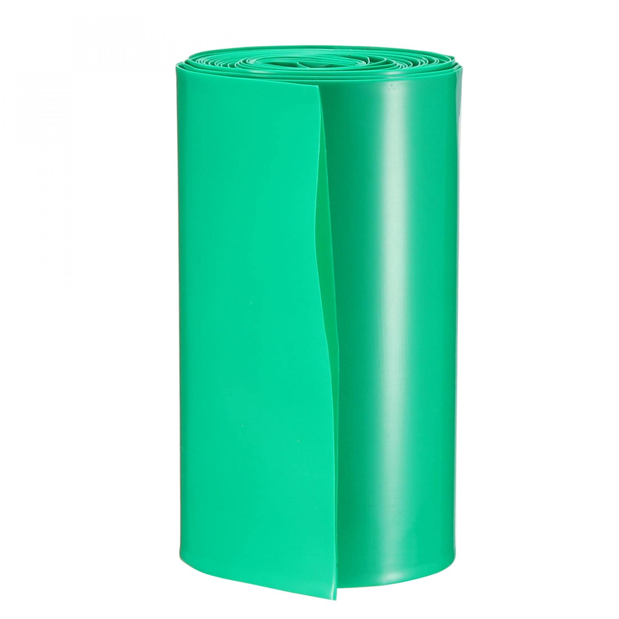 sourcing map Battery Wrap PVC Heat Shrink Tubing 103mm Flat Width for 18650 5 Meter Length Green