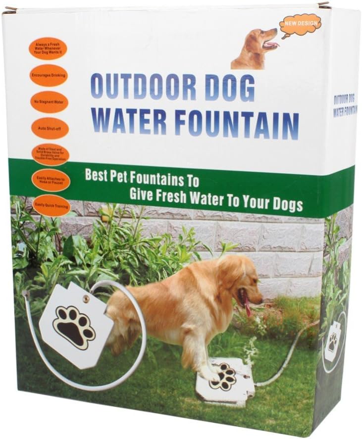 outdoor dog water fountain hose