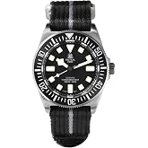 Tactical Frog 42mm FX-Diving Titanium Dive Watches for Men | Hangzhou 2565 Automatic Movement, 200M Water Resistant, Sapphire Crystal, Fabric Strap, Lightweight Titanium Case