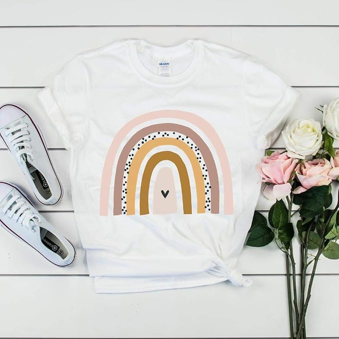 rainbow graphic tee shirt