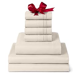 Mellanni Iconic Split King Sheet Set - 7-Piece Bed