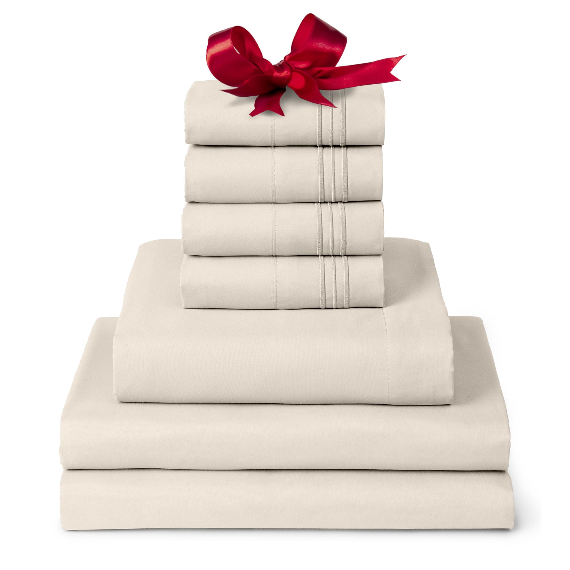 Mellanni Iconic Split King Sheet Set - 7-Piece Bed