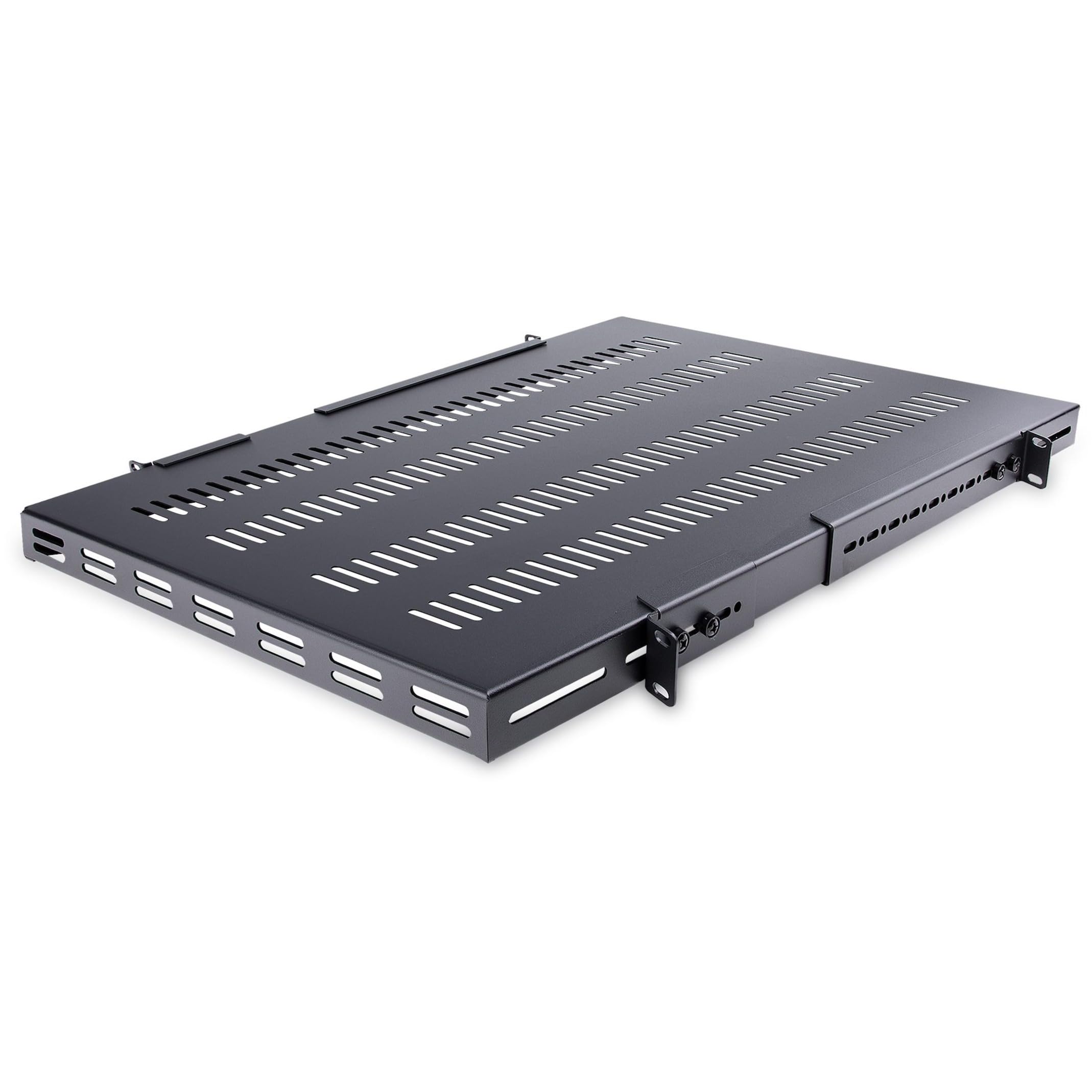 StarTech.com 1U Adjustable Vented Server Rack Mount Shelf - 250lbs - 19.5 to 38in Deep Universal Tray for 19" AV/ Network Equipment Rack (ADJSHELFHDV)
