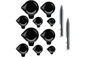 JUXYES 10PCS 5 Sizes Plastic Weighing Powder Pan with Scoop, Digital Scale Pan Tray Weighing Dish for Reloading, Electronic Scale Tray Powder Measuring Pans for Jewelry Liquid Powder Lab Supplies