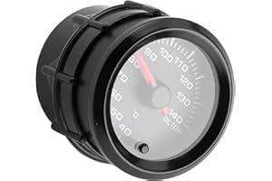 Aramox Oil Temp Gauge, 2in 12V Oil Temperature Gauge 40-140℃ Display 7 Colors Backlight with Sensor Universal for Car