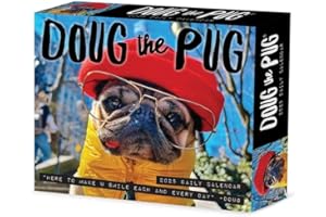 Doug the Pug 2025 6.2" x 5.4" Box Calendar-USA