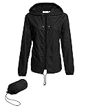 Hount Women's Raincoat Lightweight Hooded Rain Coat