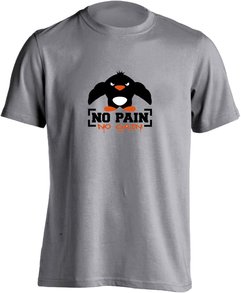 No Pain No Gain Penguin T-Shirt - Mens T Shirts Design Personalized T Shirt
